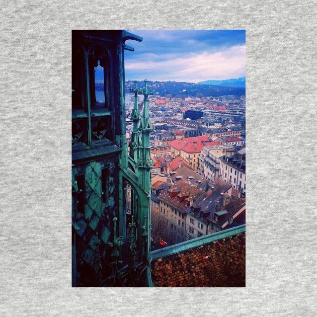 Geneve. A View of the City from the Tower of the Cathedral of St. Peter. Switzerland 2005 by IgorPozdnyakov